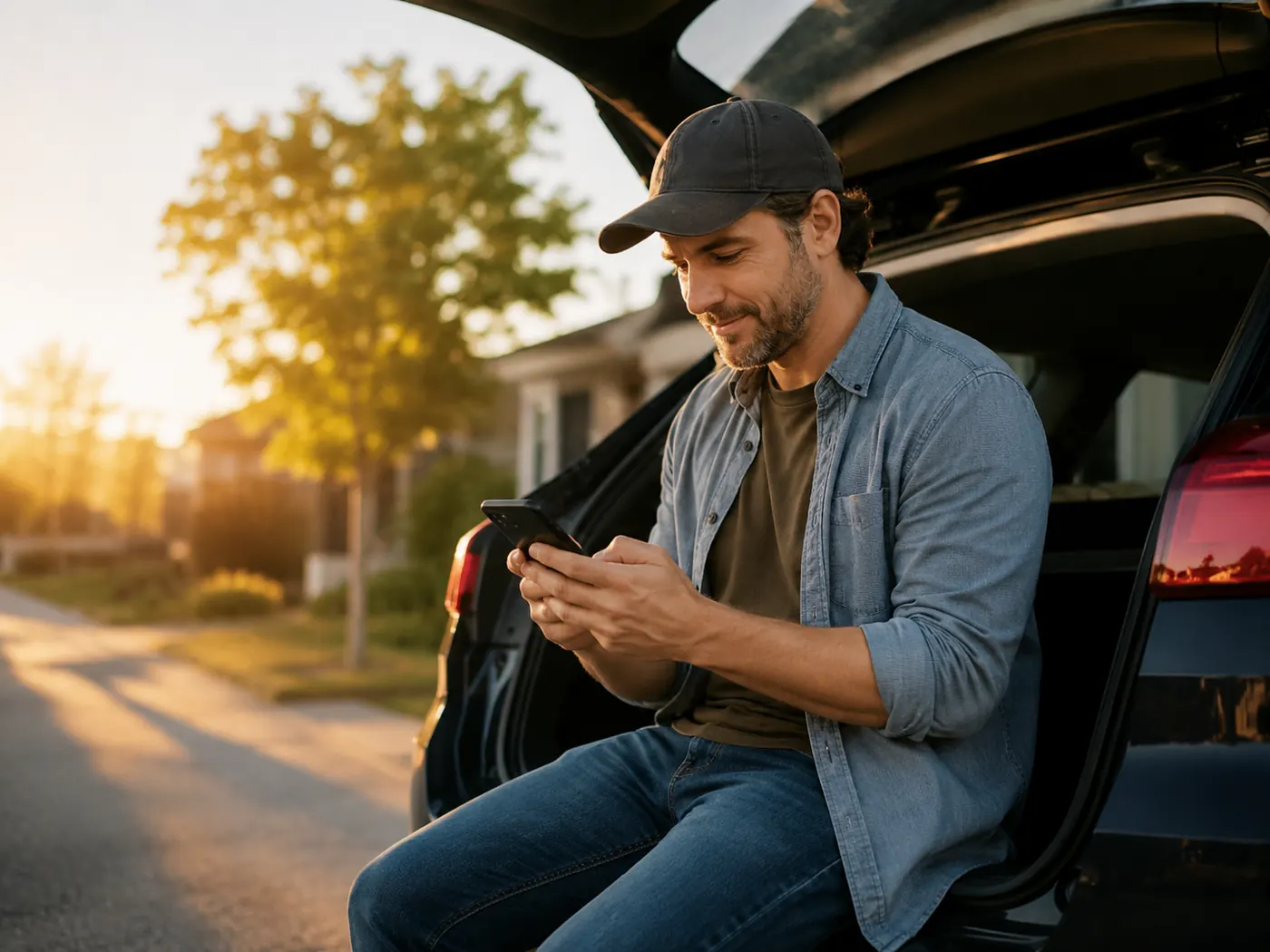 Conducteur québécois qui publie son trajet sur son téléphone